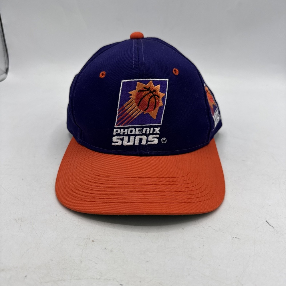 Vintage Phoenix Suns Snapback Hat Adults NBA 90s Purple Spellout Twill